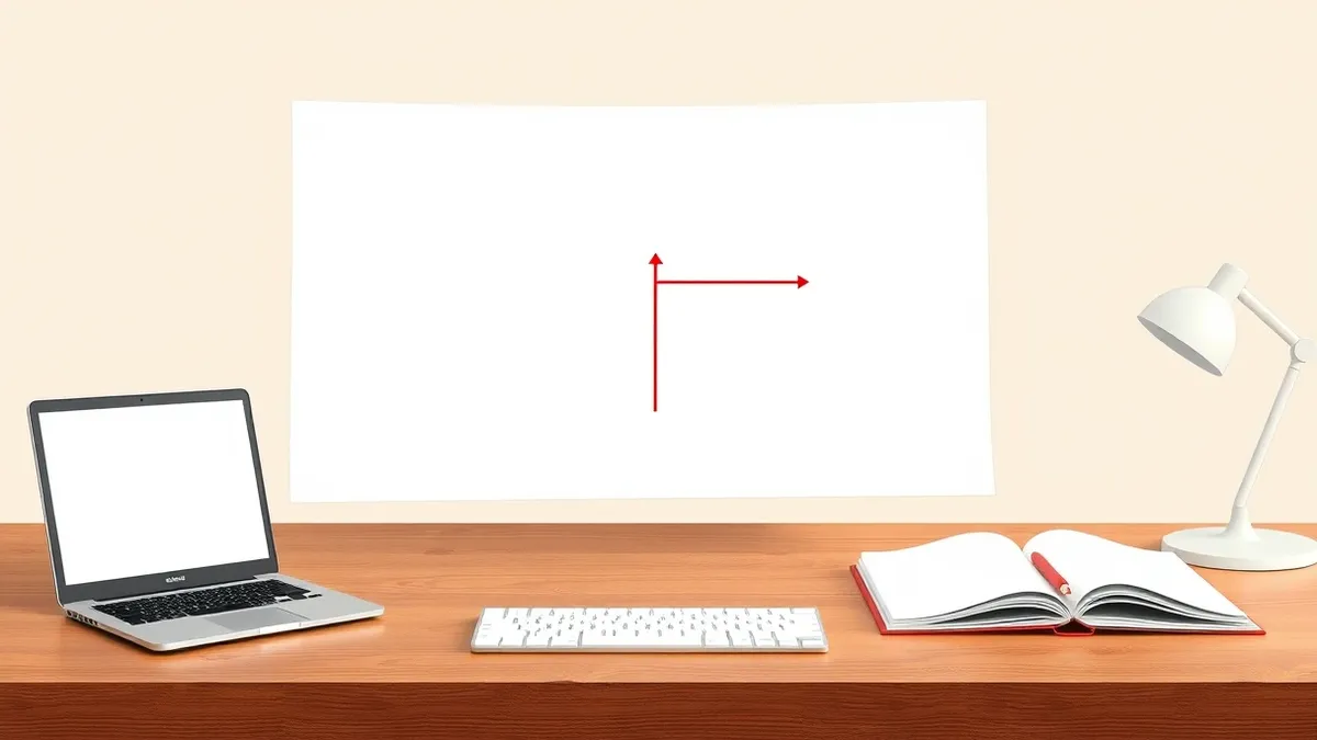 Illustration: A clean, abstract flowchart printed on thick white paper sits on a polished wooden desk.