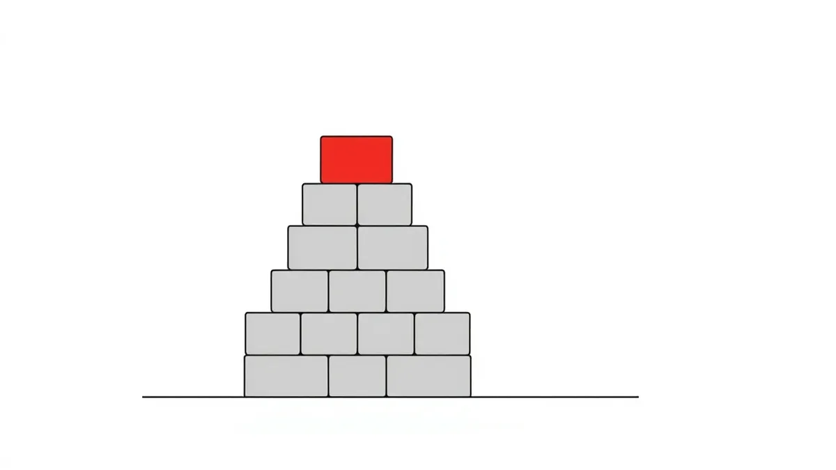 Illustration: A neat stack of identical gray building blocks forms a sturdy foundation on a clean white surface.
