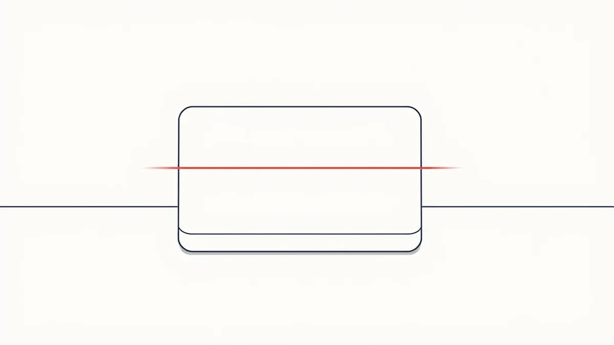 Illustration: A sleek external hard drive sits isolated on a matte gray desk, its surface completely blank and featureless.