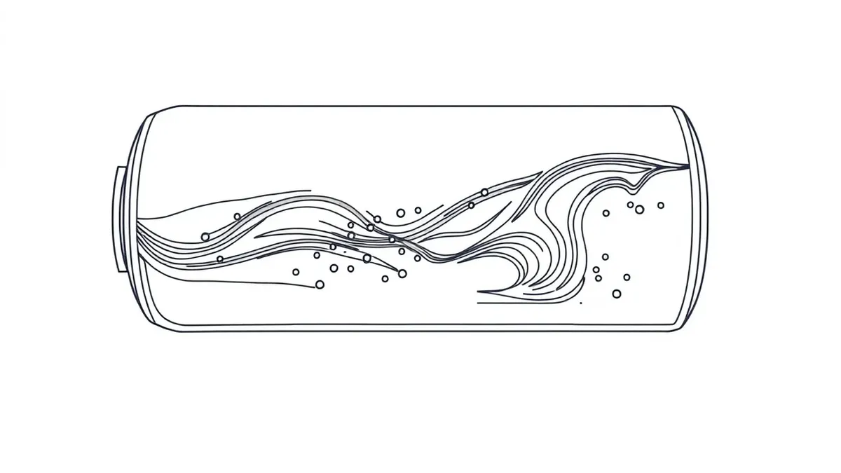 Illustration: A transparent glass tube captures flowing liquid streams.